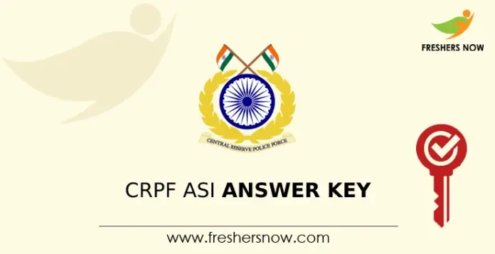 CRPF ASI Answer Key