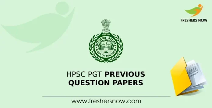 Haryana PGT Previous Question Papers