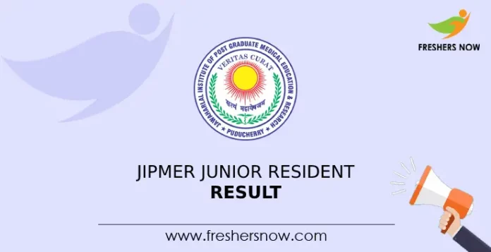 JIPMER Junior Resident Result