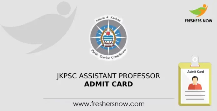 JKPSC Assistant Professor Admit Card