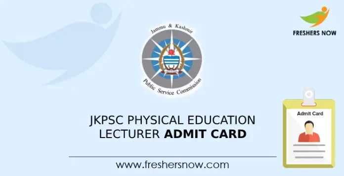 JKPSC Physical Education Lecturer Admit card