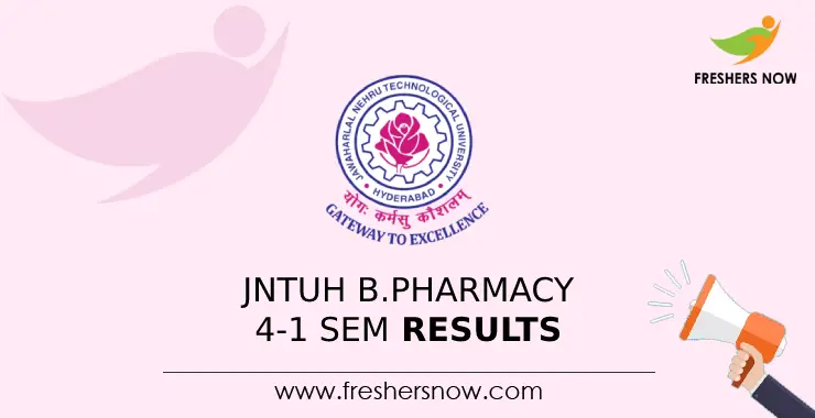 JNTUH B.Pharmacy 4 1 Sem Results 2023 Out Reg Supply