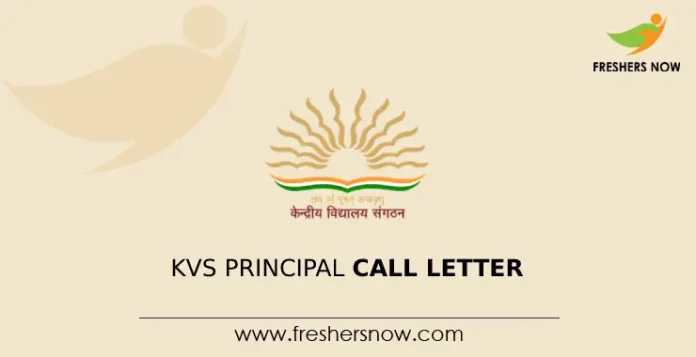 KVS Principal Call Letter