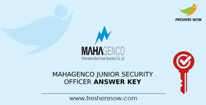 MAHAGENCO Junior Security Officer Answer Key