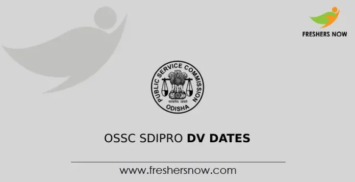 OPSC SDIPRO DV Dates