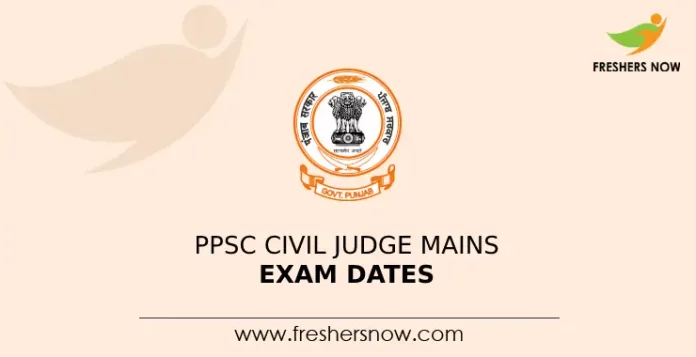 PPSC Civil Judge Mains Exam Dates