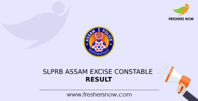 SLPRB Assam Excise Constable Result