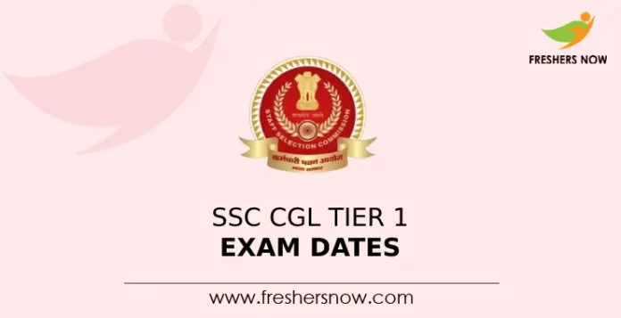 SSC CGL Tier 1 Exam Dates