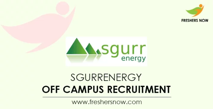 SgurrEnergy Off Campus Recruitment