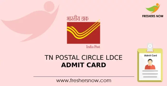 TN Postal Circle LDCE Admit Card