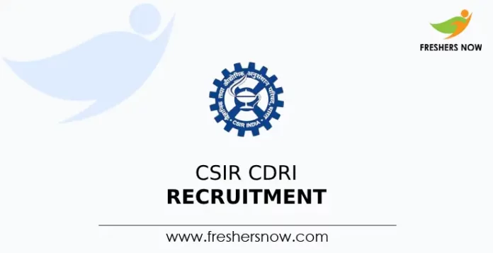 CSIR CDRI Recruitment