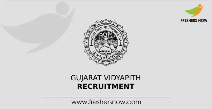 Gujarat Vidyapith Recruitment