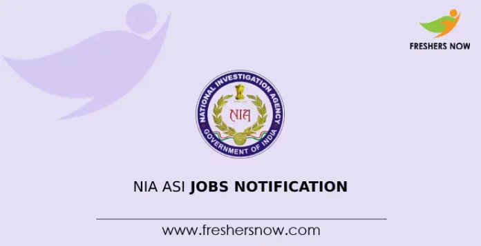 NIA ASI Jobs Notification
