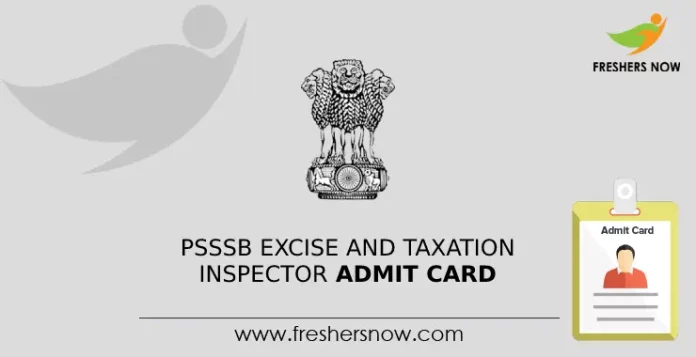 PSSSB Excise and Taxation Inspector Admit Card