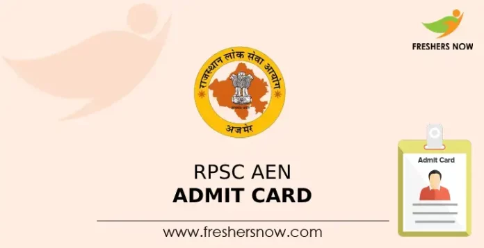 RPSC AEN Admit Card