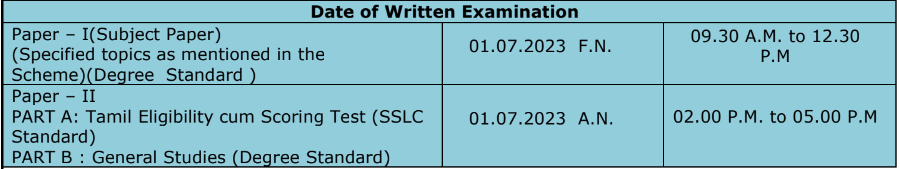 TNPSC Assistant Jailor Exam Date