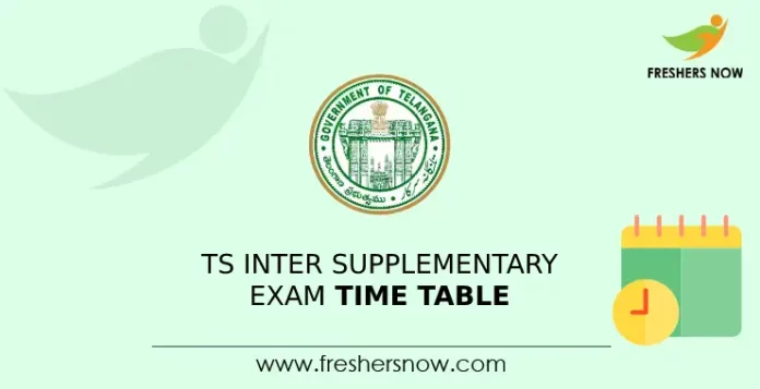 TS Inter Supplementary Exam Time Table