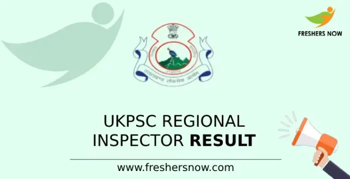 UKPSC Regional Inspector Result