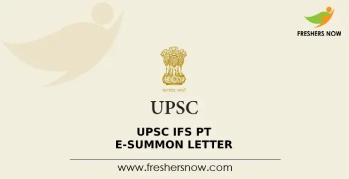 UPSC IFS PT E-Summon Letter