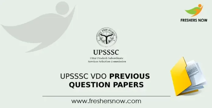 UPSSSC VDO Previous Question Papers