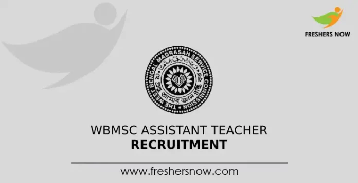 WBMSC Assistant Teacher Recruitment