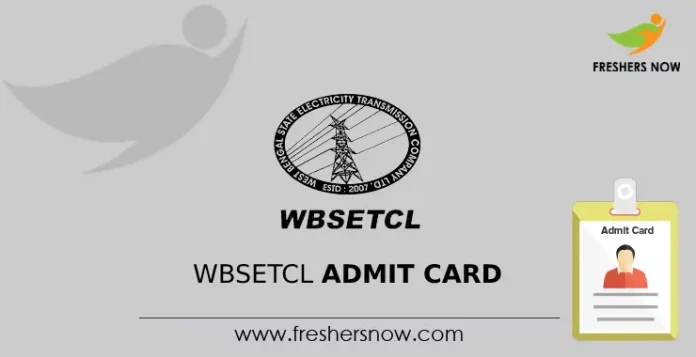 WBSETCL Admit Card
