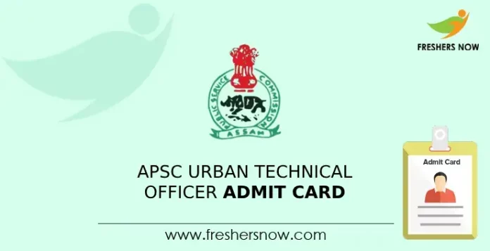 APSC Urban Technical Officer Admit Card