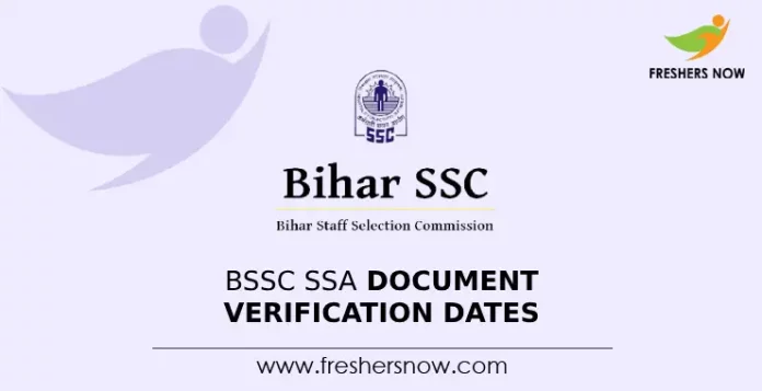 BSSC SSA Document Verification Dates
