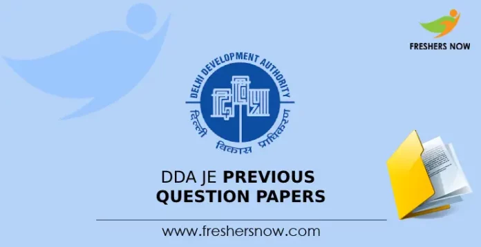 DDA JE Previous Question Papers