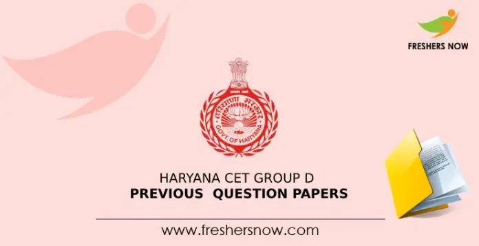 Haryana CET Group D Previous Question Papers