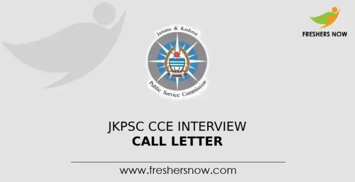 JKPSC CCE Interview Call Letter
