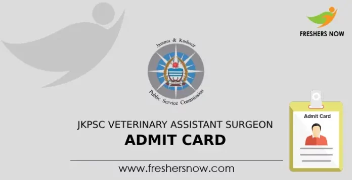 JKPSC Veterinary Assistant Surgeon Admit Card