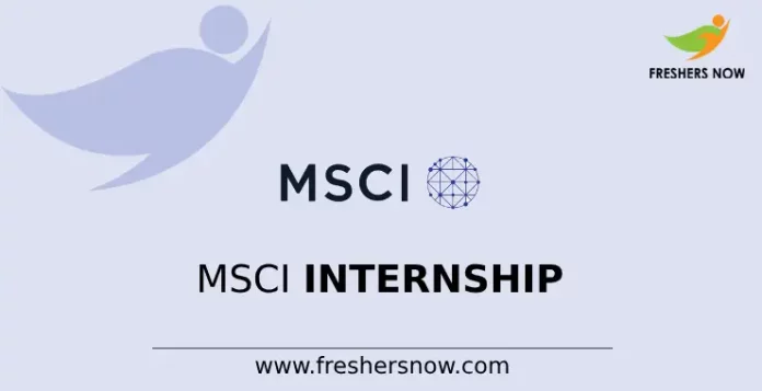 MSCI Internship