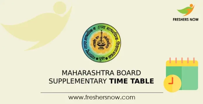 Maharashtra Board Supplementary Time Table