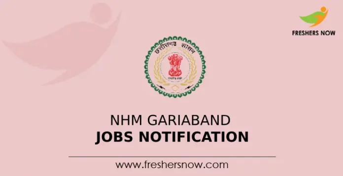 NHM Gariaband Jobs Notification