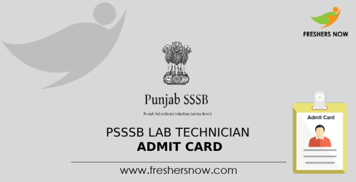 PSSSB Lab Technician Admit Card