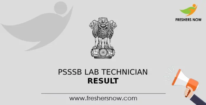 PSSSB Lab Technician Result