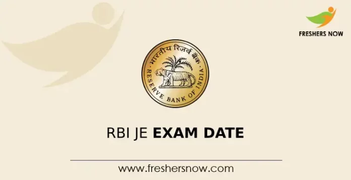 RBI JE Exam Date
