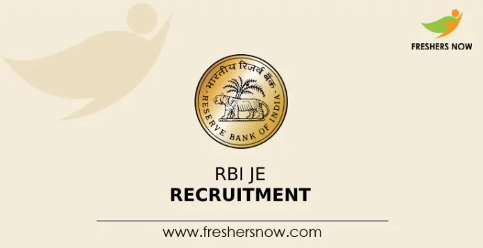 RBI JE Recruitment