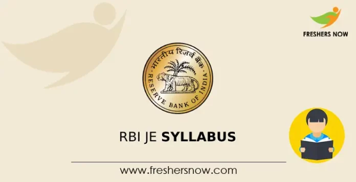 RBI JE Syllabus