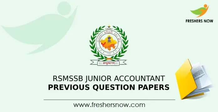 RSMSSB Junior Accountant Previous Question Papers
