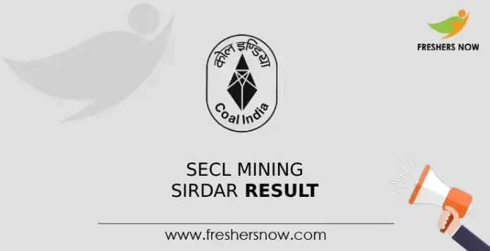 SECL Mining Sirdar Result
