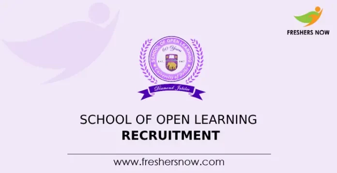 School of Open Learning Recruitment