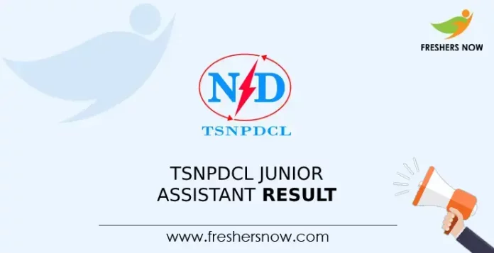 TSNPDCL Junior Assistant Result