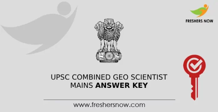UPSC Combined Geo Scientist Mains Answer Key