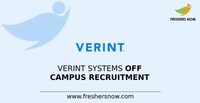 Verint Systems Off Campus Recruitment