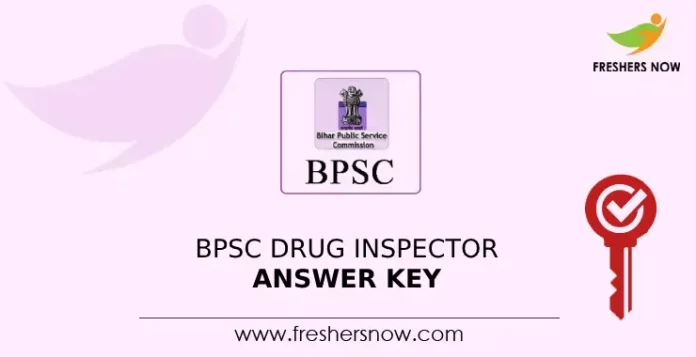 BPSC Drug Inspector Answer Key