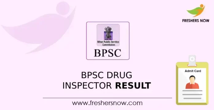 BPSC Drug Inspector Result