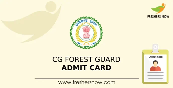 CG Forest Guard Admit Card