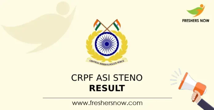 CRPF ASI Steno Result